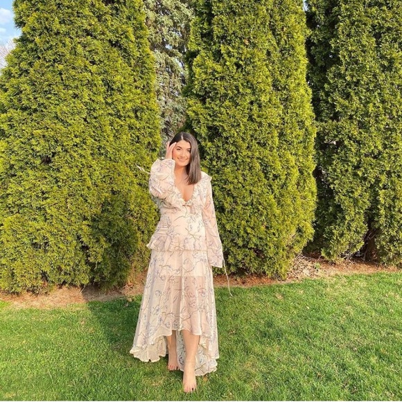 Long Sleeve floral Print Maxi Dress - Picture 11 of 13